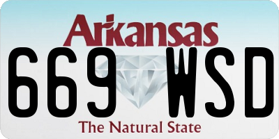 AR license plate 669WSD