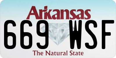 AR license plate 669WSF