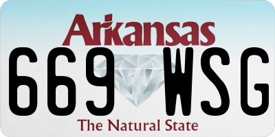 AR license plate 669WSG