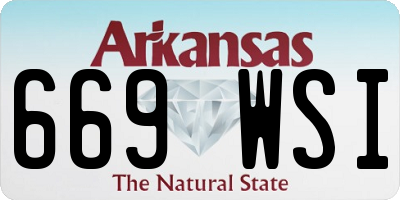 AR license plate 669WSI