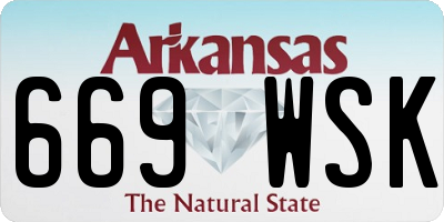 AR license plate 669WSK