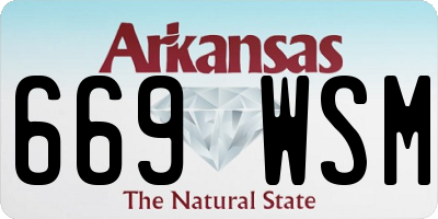 AR license plate 669WSM
