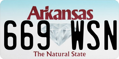 AR license plate 669WSN