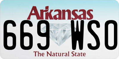 AR license plate 669WSO