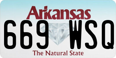 AR license plate 669WSQ