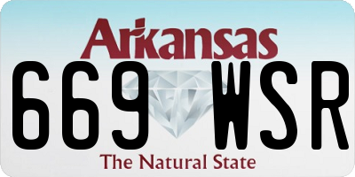 AR license plate 669WSR