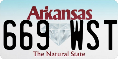 AR license plate 669WST