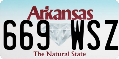 AR license plate 669WSZ