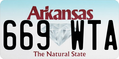 AR license plate 669WTA