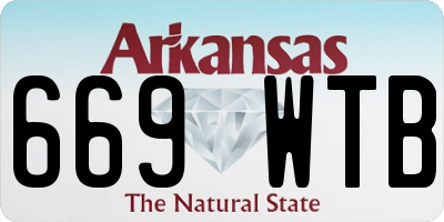 AR license plate 669WTB
