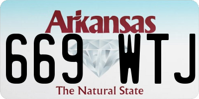 AR license plate 669WTJ