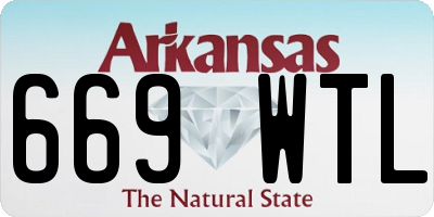 AR license plate 669WTL