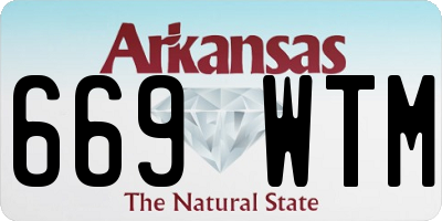 AR license plate 669WTM