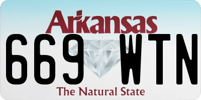AR license plate 669WTN