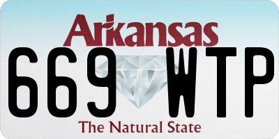 AR license plate 669WTP