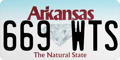 AR license plate 669WTS
