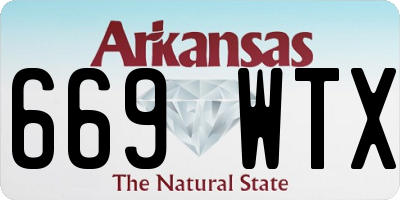 AR license plate 669WTX