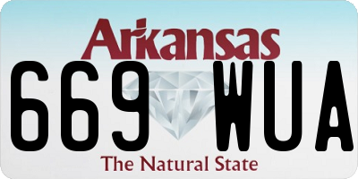 AR license plate 669WUA