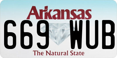 AR license plate 669WUB