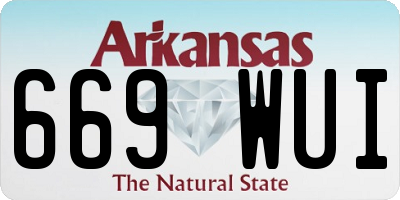 AR license plate 669WUI