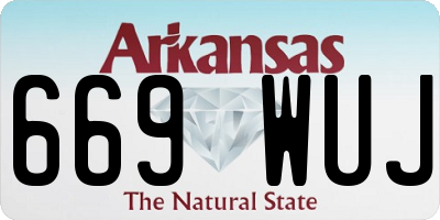 AR license plate 669WUJ