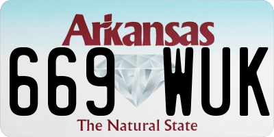 AR license plate 669WUK
