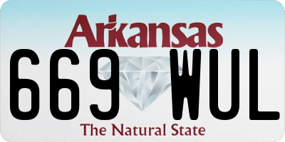 AR license plate 669WUL