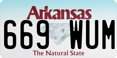 AR license plate 669WUM