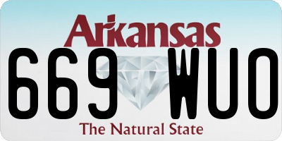 AR license plate 669WUO