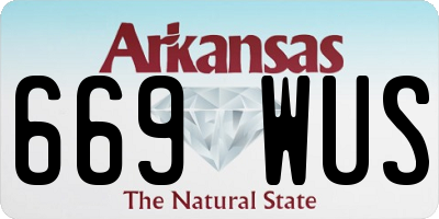 AR license plate 669WUS