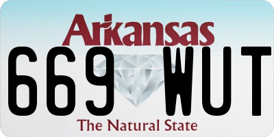 AR license plate 669WUT