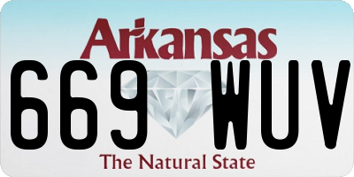AR license plate 669WUV