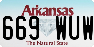 AR license plate 669WUW