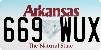 AR license plate 669WUX