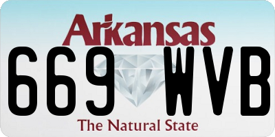AR license plate 669WVB