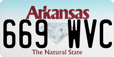 AR license plate 669WVC
