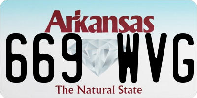 AR license plate 669WVG