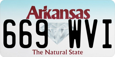 AR license plate 669WVI