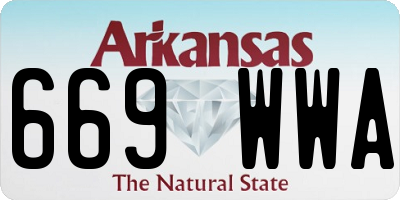 AR license plate 669WWA