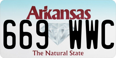 AR license plate 669WWC