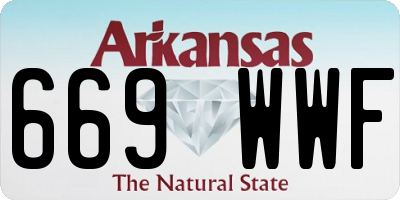 AR license plate 669WWF