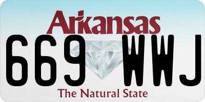 AR license plate 669WWJ