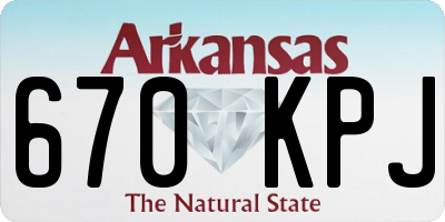 AR license plate 670KPJ