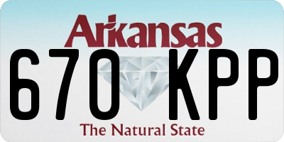 AR license plate 670KPP