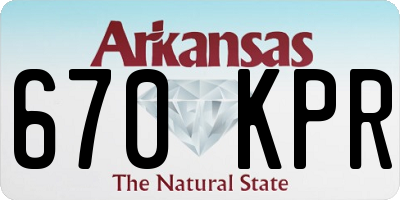 AR license plate 670KPR