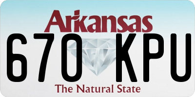 AR license plate 670KPU