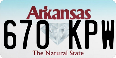 AR license plate 670KPW