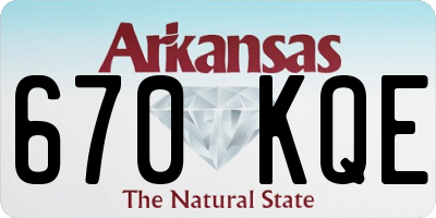 AR license plate 670KQE