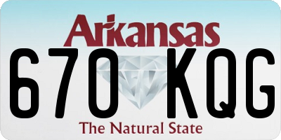 AR license plate 670KQG