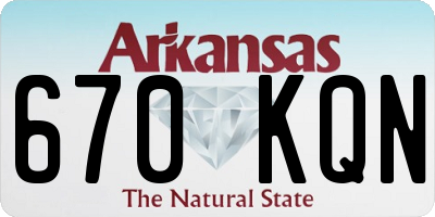 AR license plate 670KQN